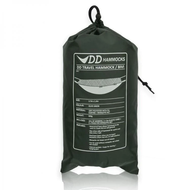 DD Travel Hammock / Bivi - Olive Green 3 DD Travel Hammock / Bivi - Olive Green