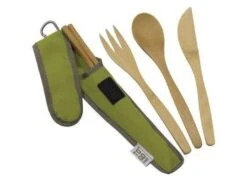 To-Go Ware - Bamboo Cutlery Set /w Chopsticks In Avocado Green Carry Case -Highlander Zone a5bda117e39f66c2b31c27e60429b1ea