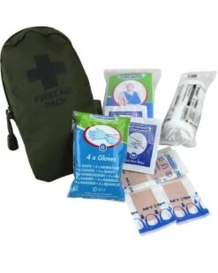 First Aid Kit In Pouch - Green