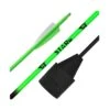 Mybo Star 35 Premium Fibreglass Arrows - Neon Green (3pk) Foam Tipped
