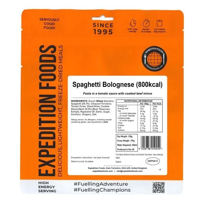 Expedition Foods Spaghetti Bolognese 800Kcal 5 Expedition Foods Spaghetti Bolognese 800Kcal - Image 3